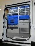 04_Cajones metálicos y transparentes para Opel Vivaro para instalador de sistemas de calefacción y aire acondicionado.