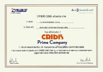 Certificado de máxima fiabilidad comercial por Syncro System Italia