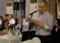 El presidente Luca Comunello durante la cena