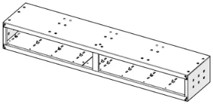 01_Cajonera transparente con fila individual de contenedores
